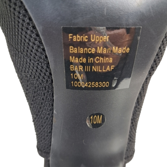 Bar lll Nillaf Fabric Peep Toe Women's Black Boots Size 10M - Picture 9 of 14